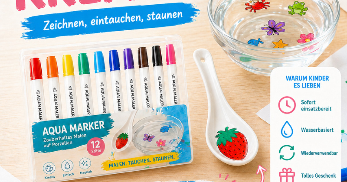 Wassermalstifte Kinder: Dieses Mal-Set beschäftigt Kinder stundenlang – ganz ohne Tablet